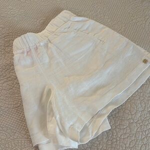 Lilly Pultizer White Linen Shorts
